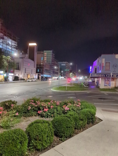 Night time stroll in big city